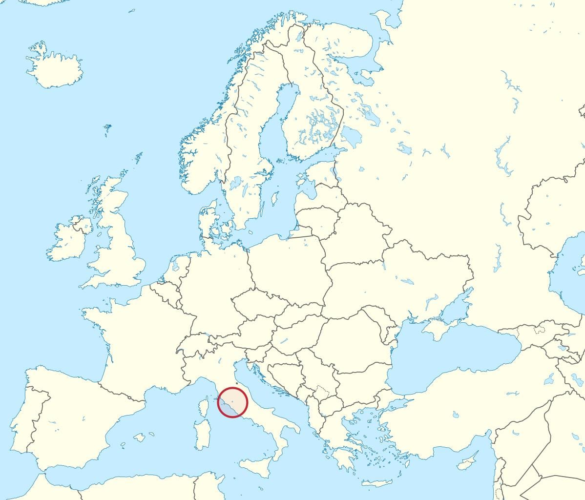 Карта Ватикан Європі